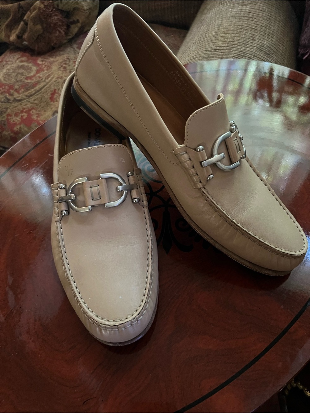 Donald J. Pliner Men's Tan Leather Bit Loafers